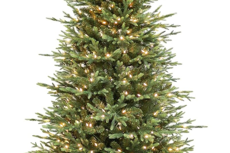 Hykolity 7.5 ft Prelit Christmas Tree with Realistic PE Foliage